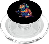 Tigre Gaming Animal Jeux vidéo Funny Tiger PopSockets PopGrip pour MagSafe