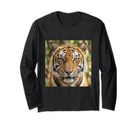 Tigre Gros Plan Portrait Intense Wildlife Animal Face Manche Longue