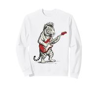 Tigre Jouant de la Guitare Rock & Roll Tigers Rocker Music Sweatshirt