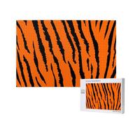 Tigre léopard Orange,Puzzle Familial en Bois de 1 000 pièces pour Adultes et Adolescents, décoration d'intérieur