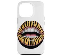 Tigre Lèvres Diamant Grill Dents Bijou Dentaire Coque pour iPhone 13 Pro