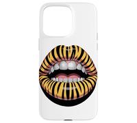 Tigre Lèvres Diamant Grill Dents Bijou Dentaire Coque pour iPhone 15 Pro Max