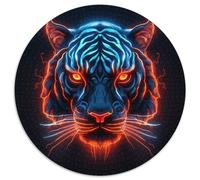 Tigre Lumineux 3D Cadeau Unique Décoration Intérieure Jeu ÉduChatif Challenge Toy Adultes & Enfants des 14 Ans 1000pcs (67.5x67.5cm)