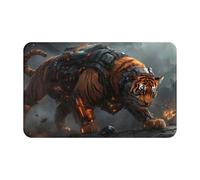 Tigre mécanique géant symboles supernaturels impression noire 1 pièce séchage rapide peau de pêche serviette de plage surdimensionnée 140 x 70 cm pour adultes, serviette super absorbante