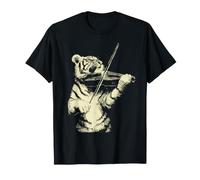 Tigre Mignon Jouant du Violon drôle Musicien Animal violoniste T-Shirt