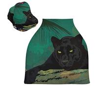 Tigre Panthère Noire Housse de Canopée de Siège de Voiture pour Poussette Bébé Dais Siège-Auto Couverture D'Allaitement Pare-Soleil Respirant Extensible pour Garçons Filles
