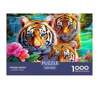 Tigre Puzzle 1000 Pièces Art Collection bête Puzzle Difficile Impossible pour Adultes Adultes Et Enfants Dès 14 Ans70x50cm/1000pcs