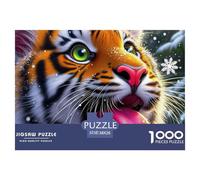 Tigre Puzzle 1000 Pièces Art Collection bête Puzzle Difficile Impossible pour Adultes Adultes Et Enfants Dès 14 Ans38x26cm/1000pcs