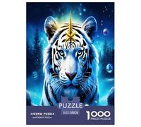 Tigre Puzzle 1000 Pieces Cadeau Unique Jeu Éduchatif Challenge Toy À De Qualité Supérieure Peinture Art pour Adultes Enfants 38x26cm/1000pcs