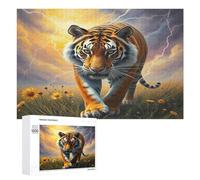 Tigre Puzzle 1000 Pièces Jeu Éducatif Famille Edificio du Paysage Jouet Qualité Supérieure Vision 3D Relaxation & Art Cadeau De Fête Décoration 1000 PCS