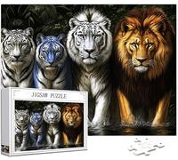Tigre Puzzle 1314 Pièces Adultes, 5D DIY Puzzle Animal Couleur Puzzles, Jigsaw Jeu éducatif effrayant, Ddifficile pour Adultes avec Emballage Cadeau for Decoration Chambre Murale Cadeau Homme,Model405