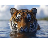 Tigre Puzzle 200 Pieces Adultes Animal Puzzles Classiques Panorama Bois Difficile Impossible Geant Jigsaw Jeu éducatif Défi Jouet pour Enfants et Adulte dès 14 Ans Cadeau Homme Femme Boxed P-949