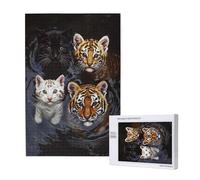 Tigre Puzzle Animal 5000 Pièces Adultes, DIY Puzzles Classiques Art avec Boîte d'emballage et Photos de Référence, Relaxation/Soulagement du Stress/Jeux Amusants, Creatif Cadeau pour Femme M-1387