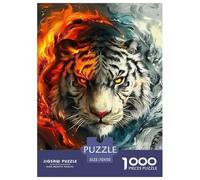 Tigre Puzzle De 1000 Pièces pour Adultes Art Collection bête Illustration Colorée Enfants Dès 14 Ans70x50cm/1000pcs