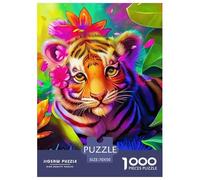 Tigre Puzzle De 1000 Pièces pour Adultes Art Collection bête Illustration Colorée Enfants Dès 14 Ans70x50cm/1000pcs