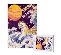 Tigre Puzzle Japon 120 Pièces Adultes, DIY Puzzles Classiques Art avec Boîte d'emballage et Photos de Référence, Relaxation/Soulagement du Stress/Jeux Amusants, Creatif Cadeau pour Femme M-1307