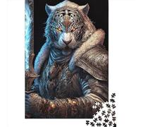 Tigre Puzzle Mécanique Adulte 1000 Pièces en Bois Mural 75x50cm