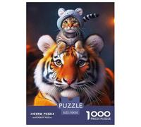 Tigre Puzzle pour Adultes Classiques Roi des bêtes Jeu Éducatif Défi Jouets De Décoration Familiale Jeu Cadeau Unique 70x50cm/1000pcs