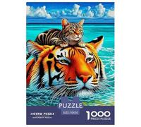 Tigre Puzzle pour Adultes De Qualité Supérieure Roi des bêtes Difficile Et Plaisir De Montage Décoration Moderne Jeu Cadeau Unique 70x50cm/1000pcs
