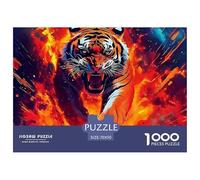 Tigre Puzzle pour Adultes Original Coloré Roi des bêtes Cadeau Jouet Coloré Décoration Moderne Jeu Cadeau Unique 70x50cm/1000pcs
