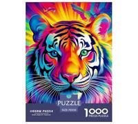 Tigre Puzzle pour Adultes Original Coloré Roi des bêtes Jeu Éducatif Défi Jouets De Décoration Familiale Jeu Cadeau Unique 70x50cm/1000pcs