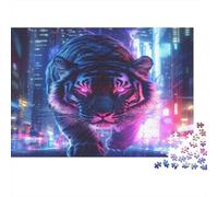 Tigre Puzzles 1000 Pieces Cadeau Unique Urban Paysage Jeu Éducatif Challenge Toy À De Qualité Supérieure Peinture Art pour Adultes Et Enfants À Partir De 12 Ans 1000pcs (75x50cm)