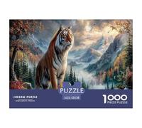 Tigre Puzzles 1000 Pièces Cadeau Unique Vallée de Montagne d'automne Défi Jouet À De Qualité Supérieure Peinture Art pour Adultes Et Enfants À Partir De 14 Ans 52x38cm/1000pcs