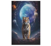 Tigre Puzzles Adulte 1000 Pieces Cadeau Famille Puzzle Classique 3D EnfantsJouet en Bois Cadeau Unique （78×53cm）