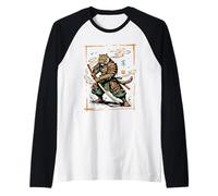 Tigre Samouraï Lame Guerrier Art Japonais Tigre Ronin Sumi-e Manche Raglan
