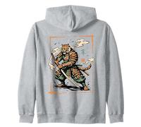 Tigre Samouraï Lame Guerrier Art Japonais Tigre Ronin Sumi-e Sweat à Capuche
