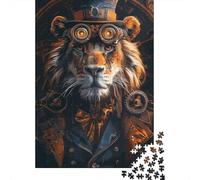 Tigre Steampunk Horloge Puzzle, 1000 Pièces pour Adultes Haute Qualité