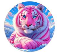 Tigre vibrante 1000 Pièces Puzzle Rond Puzzles Classiques Le Tigre Sage Puzzle Ronds Créatif - Jeu Éducatif Activité Familiale Ami Intéressants Cadeau Unique 1000pcs (67.5x67.5cm)