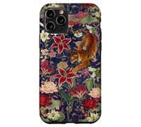 Tigre Vintage Amidst Blossoms Asiatique Jardin Art Fleur Amoureux Coque pour iPhone 11 Pro