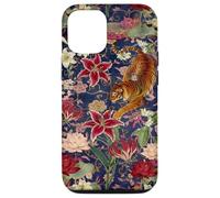 Tigre Vintage Amidst Blossoms Asiatique Jardin Art Fleur Amoureux Coque pour iPhone 12/12 Pro