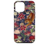 Tigre Vintage Amidst Blossoms Asiatique Jardin Art Fleur Amoureux Coque pour iPhone 12 Pro Max