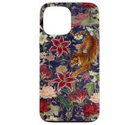 Tigre Vintage Amidst Blossoms Asiatique Jardin Art Fleur Amoureux Coque pour iPhone 13 Pro Max