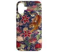 Tigre Vintage Amidst Blossoms Asiatique Jardin Art Fleur Amoureux Coque pour iPhone 16 Plus