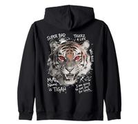 Tigre Yeux Rouges en colère Style Urbain Vibes Sweat à Capuche