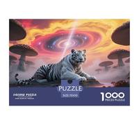 Tigre1000 Pièces Aquarelle Puzzle Faune Sauvage pour Adultes De Jeu pour Adultes Parfaitpourla Détente Paysagedes QuatreSaisons 70x50cm/1000pcs