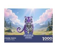 Tigre1000 Pièces Aquarelle Puzzle Faune Sauvage pour Adultes De Jeu pour Adultes Parfaitpourla Détente Paysagedes QuatreSaisons 38x26cm/1000pcs