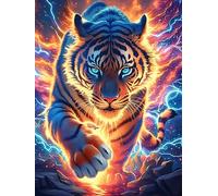 Tigreau aux yeux lumineux 1000 Pieces Casse-tête Expert Confirmé En Carton Anti-Déchirure Faune sauvage et animaux de compagnie Très Difficile Motif Complexe Décoration Murale Cadeau Anniversaire 1000