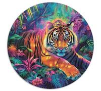 TigreJigsaw Puzzles 1000 Piece for Adults Kids Round coloréCreative Challenging Puzzle Toy1000pcs (67.5x67.5cm)
