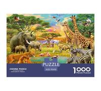Tigres and Lions 1000 Pieces Jigsaw Puzzles for Adults Challenging Game Stress Relieving Entertainment Exercise The Memory of The Brain for Family Decorations 70x50cm/1000pcs