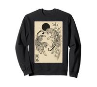 Tigres Japonais Vintage Sumi-e Edo Encre Art Ukiyo-e Sweatshirt