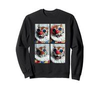 Tigres Mignons avec Lunettes de Soleil Animaux Clown Kidcore Halloween Sweatshirt
