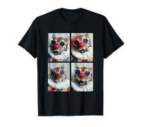 Tigres Mignons avec Lunettes de Soleil Animaux Clown Kidcore Halloween T-Shirt
