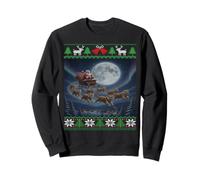 Tigres sur Le traîneau du Père Noël Moche Noël Sweatshirt