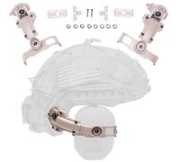 Tigrett Adaptateur de rail ARC pour casques - Compatible avec Ops-Core, FAST, ACH, MICH, AMP Arms, Walker's Razor Thin, Flat Dark Earth - Ajustement tactique sécurisé et protection auditive, Terre