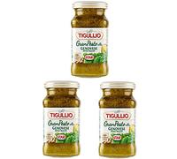Tigullio: Lot de 3 paquets de pesto génois « Gran Pesto alla Genovese » sans ail - 190 ml (Import Allemagne)