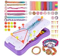Tigvio Kit de fabrication de bracelets d'amitié à faire soi-même pour enfants - Bracelets d'amitié DIY - Kit de bricolage pour enfants de 6 à 12 ans - Cadeau d'anniversaire d'enfant